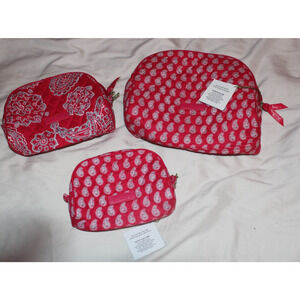 VERA BRADLEY 3 PIECE ZIP COSMETIC BUNDLE-NWT